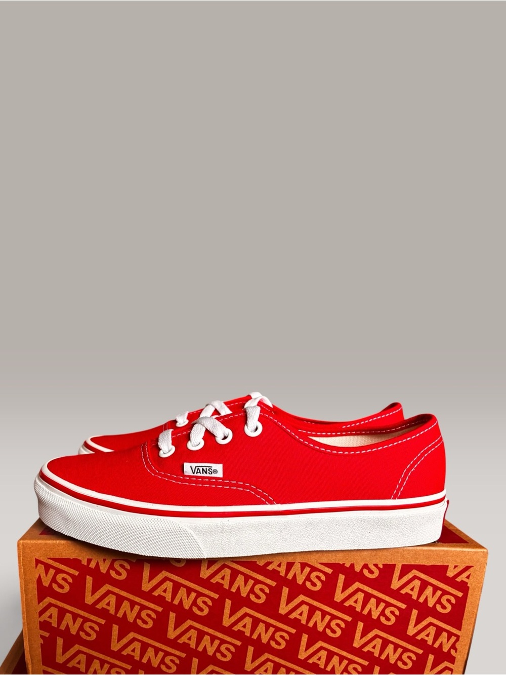 Vans Authentic Red Low-Top Sneaker Size 6.5 Women/ Size 5 Men Brand New